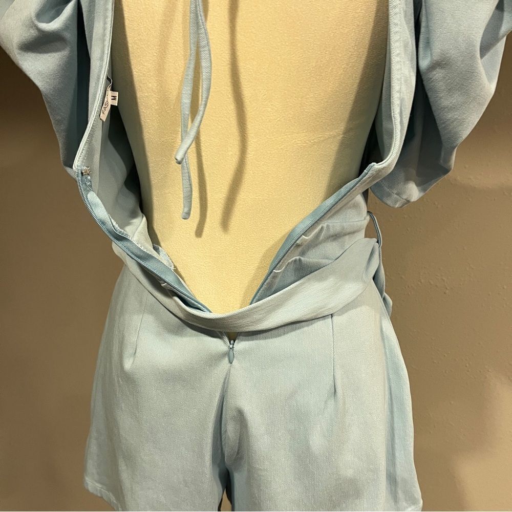 Fashion Nova Nothing Sweeter Romper Light Blue size small - Picture 10 of 15